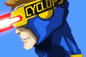 Cyclops, Marvel Comics, Blue background