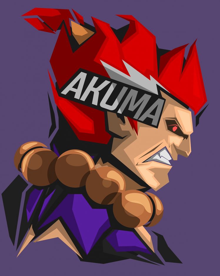 Akuma, Capcom, Purple background HD Wallpaper Desktop Background