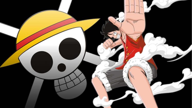 One Piece, Monkey D. Luffy, Anime, Jolly Roger HD Wallpaper Desktop Background