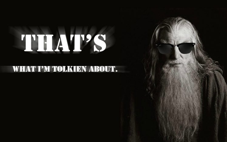 Gandalf, Wizard, J. R. R. Tolkien, The Lord of the Rings, Sunglasses, Puns, Humor HD Wallpaper Desktop Background