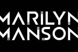 Marilyn Manson, Typography, Black background, Monochrome, Music, Simple background