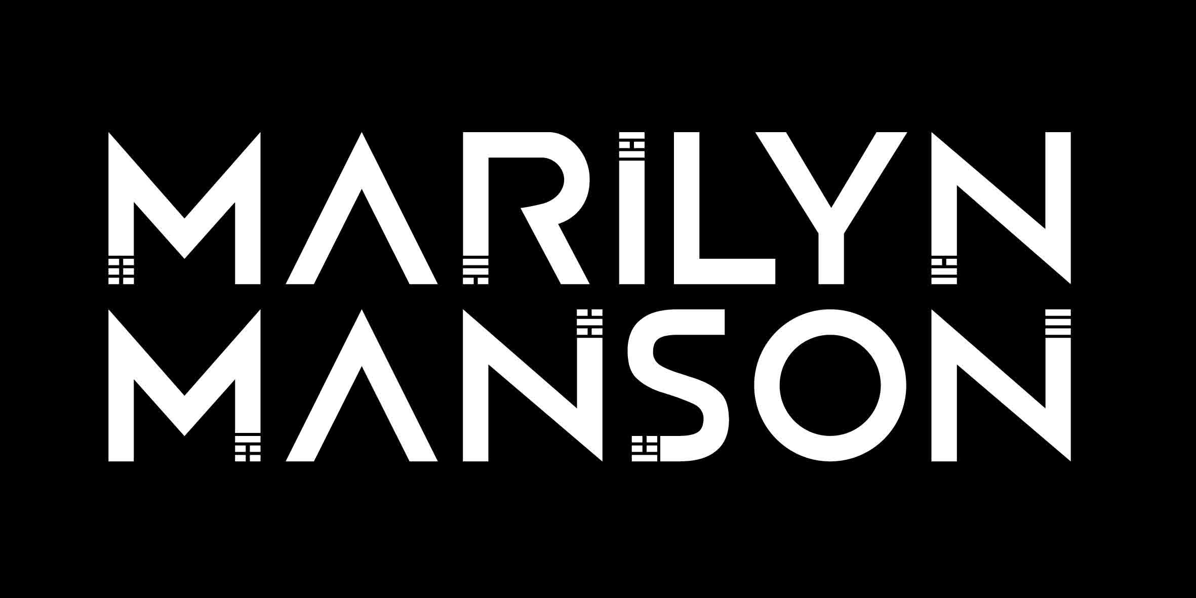 Marilyn Manson, Typography, Black background, Monochrome, Music, Simple background Wallpaper