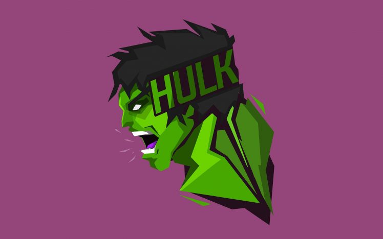 Hulk, The hulk, Marvel Comics, Purple, Purple background, Typography HD Wallpaper Desktop Background