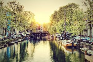 Amsterdam, Canal, Summer, Water