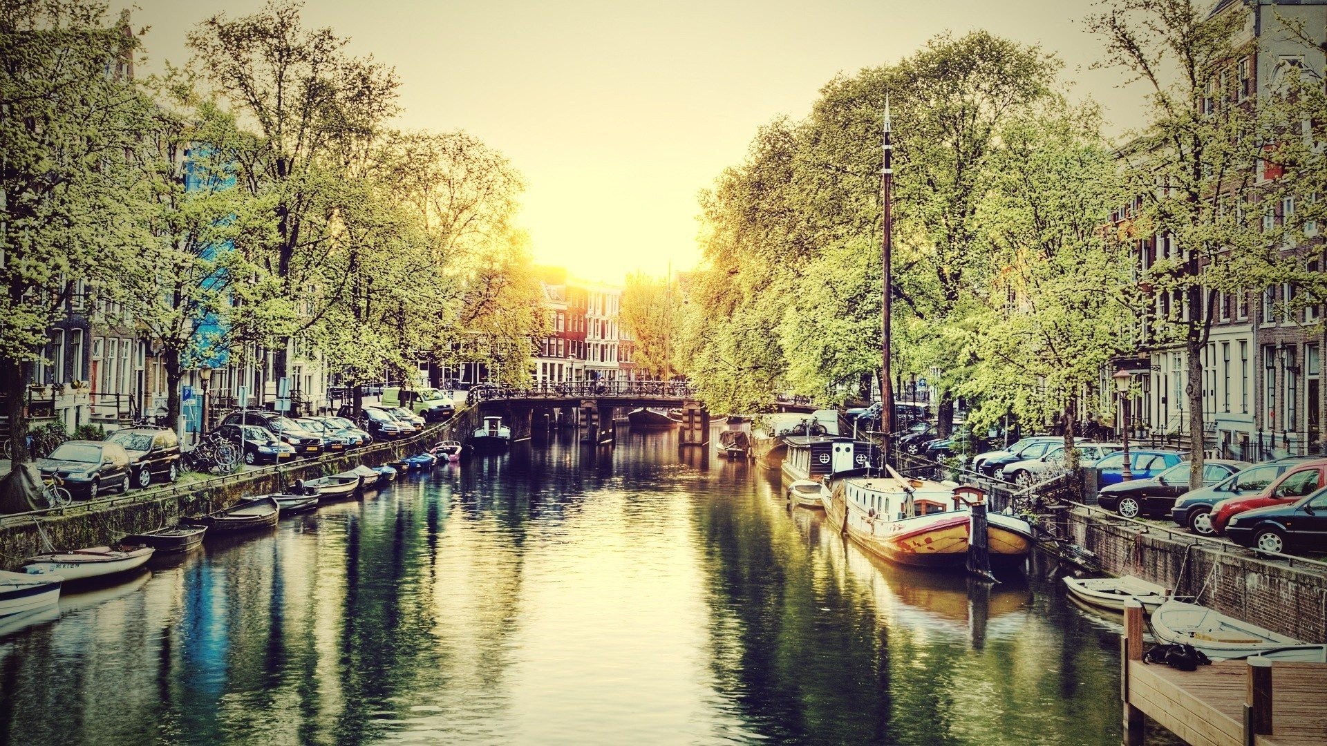 Amsterdam, Canal, Summer, Water Wallpaper