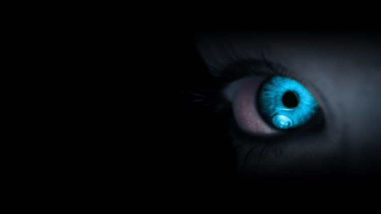 eyes, Black background, Closeup HD Wallpaper Desktop Background