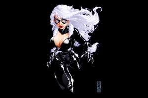 Black Cat (character), Marvel Comics, Illustration, Costumes, Black background