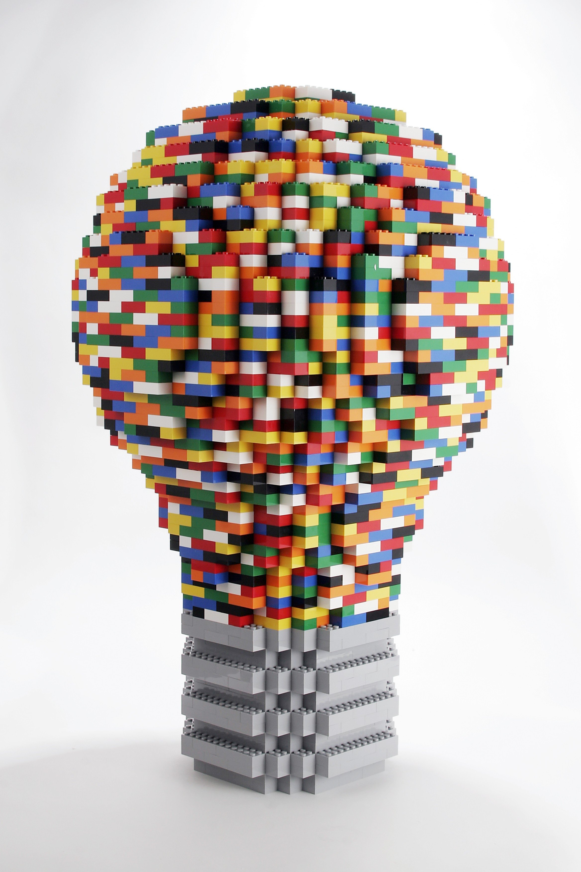 LEGO, Toys, Bricks, Portrait display, Colorful, Lightbulb, Light bulb, White background Wallpaper