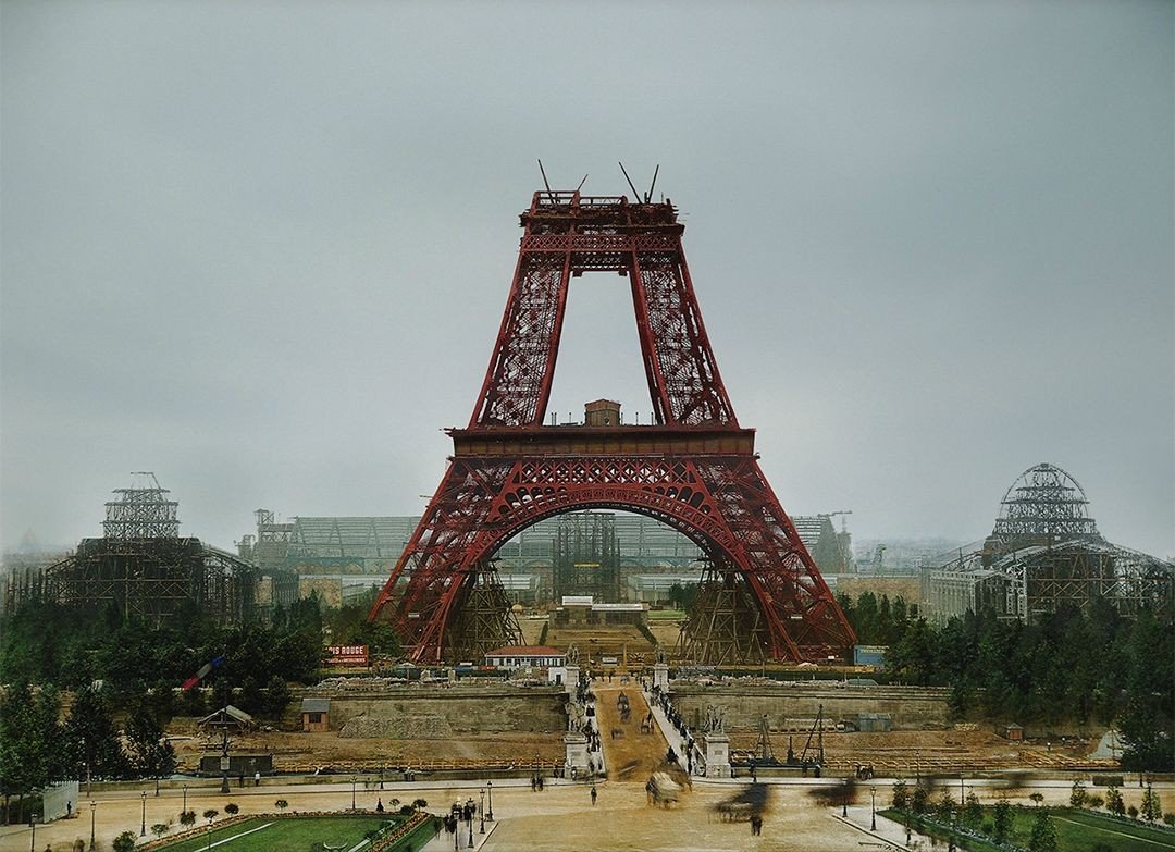 people, Architecture, Building, Eiffel Tower, Paris, France, Vintage