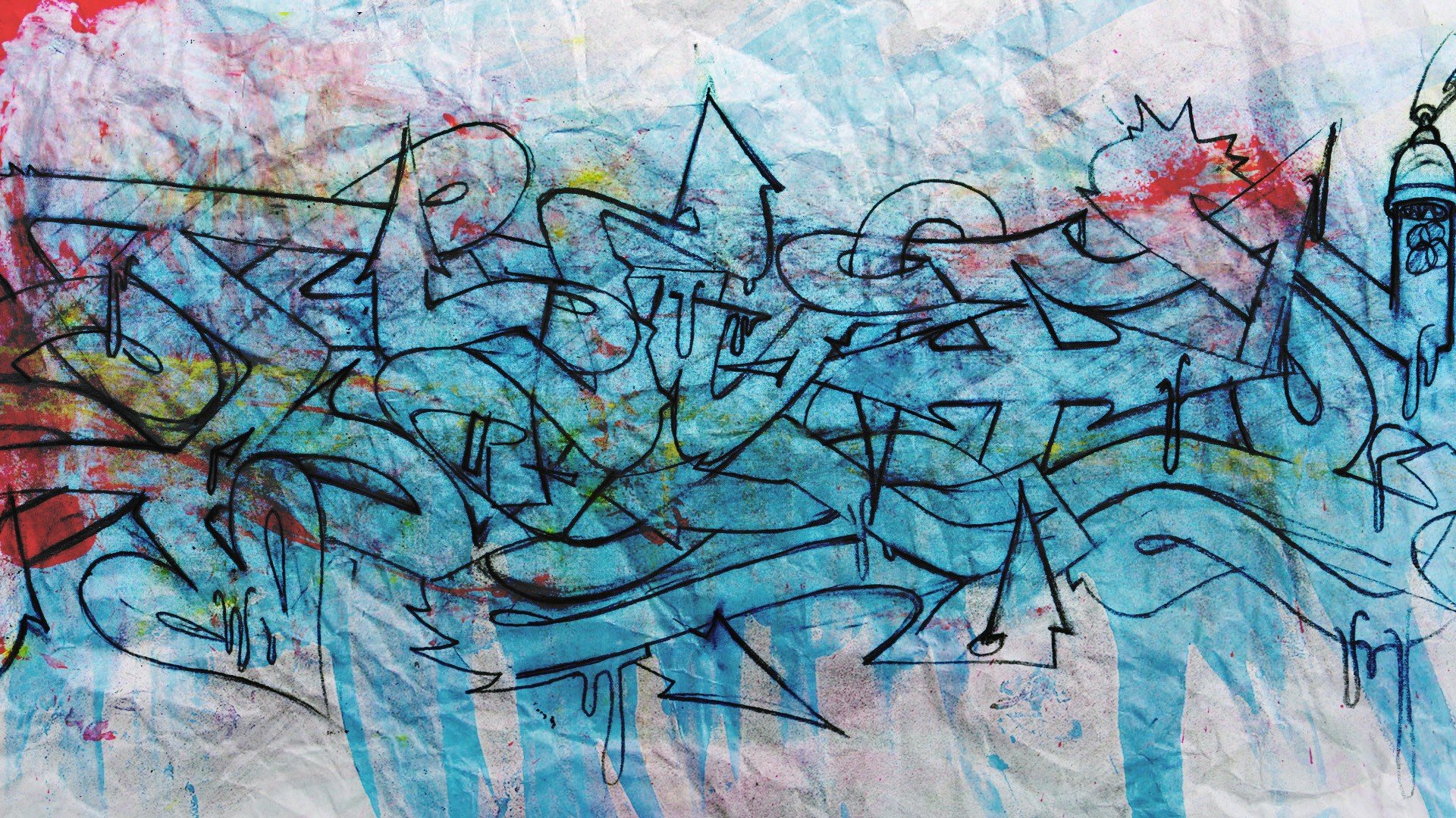 graffiti, Paper, Arrows, Colorful Wallpaper