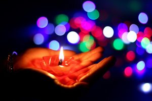 hands, Lights, Candles