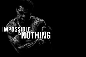 Muhammad Ali, Monochrome, Typo, Quote