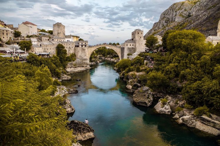 Mostar, Bosnia and Herzegovina, Old bridge, Photography, River, Neretva, Stari Most HD Wallpaper Desktop Background