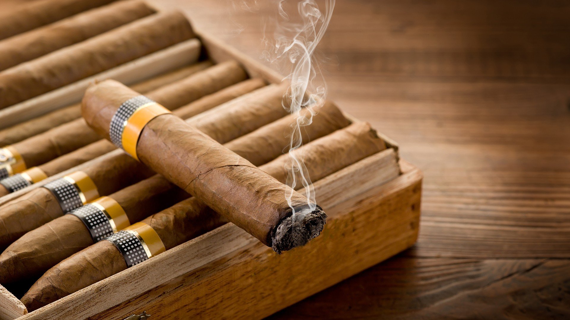 cigars, Wood, Smoking, Smoke, Cohiba Wallpaper