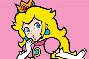 Princess Peach, Video games, Super Mario, Nintendo, Minimalism, Simple background