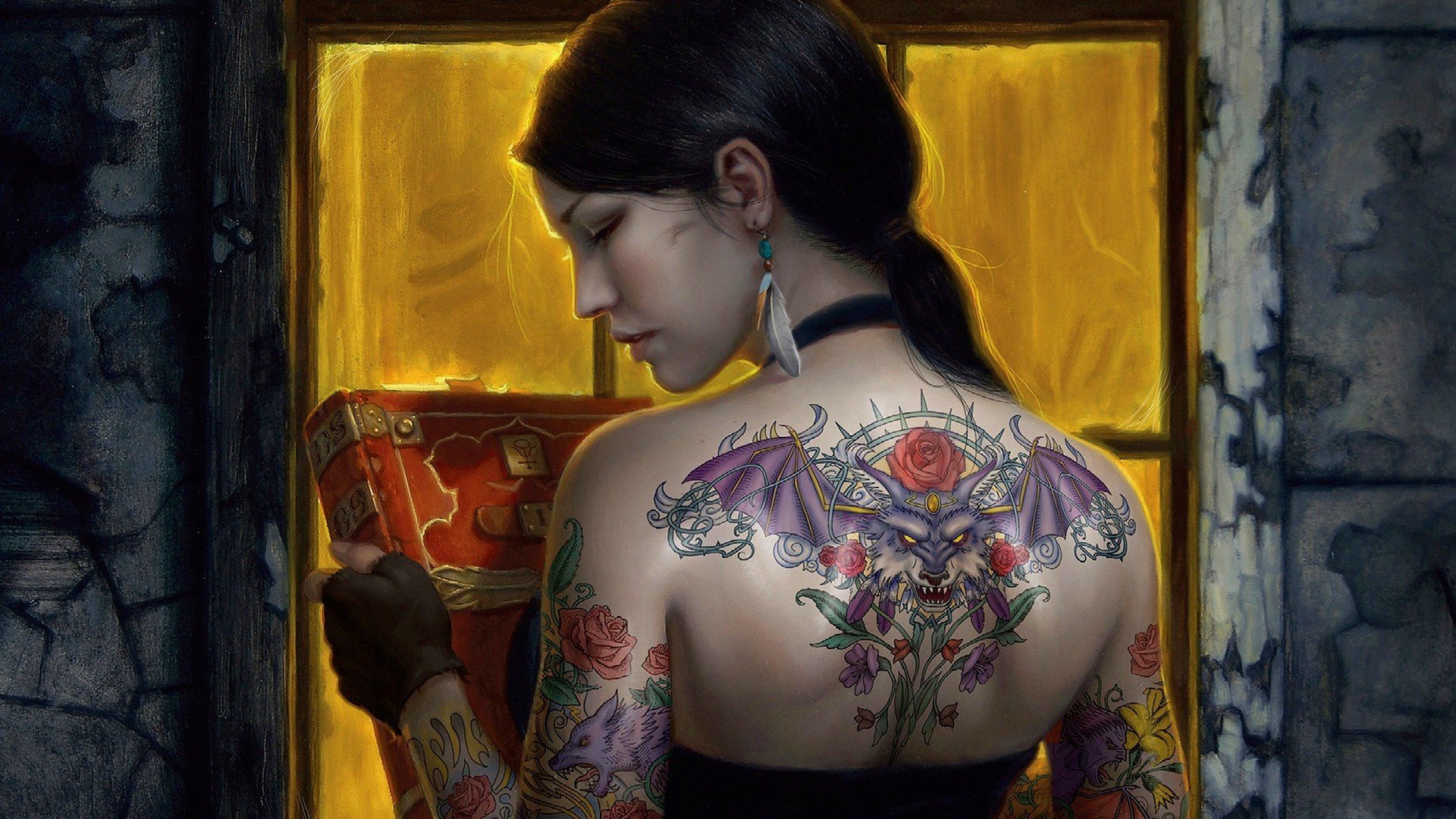 tattoos, Books Wallpaper