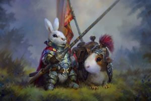knight, Rabbits, Guinea pigs