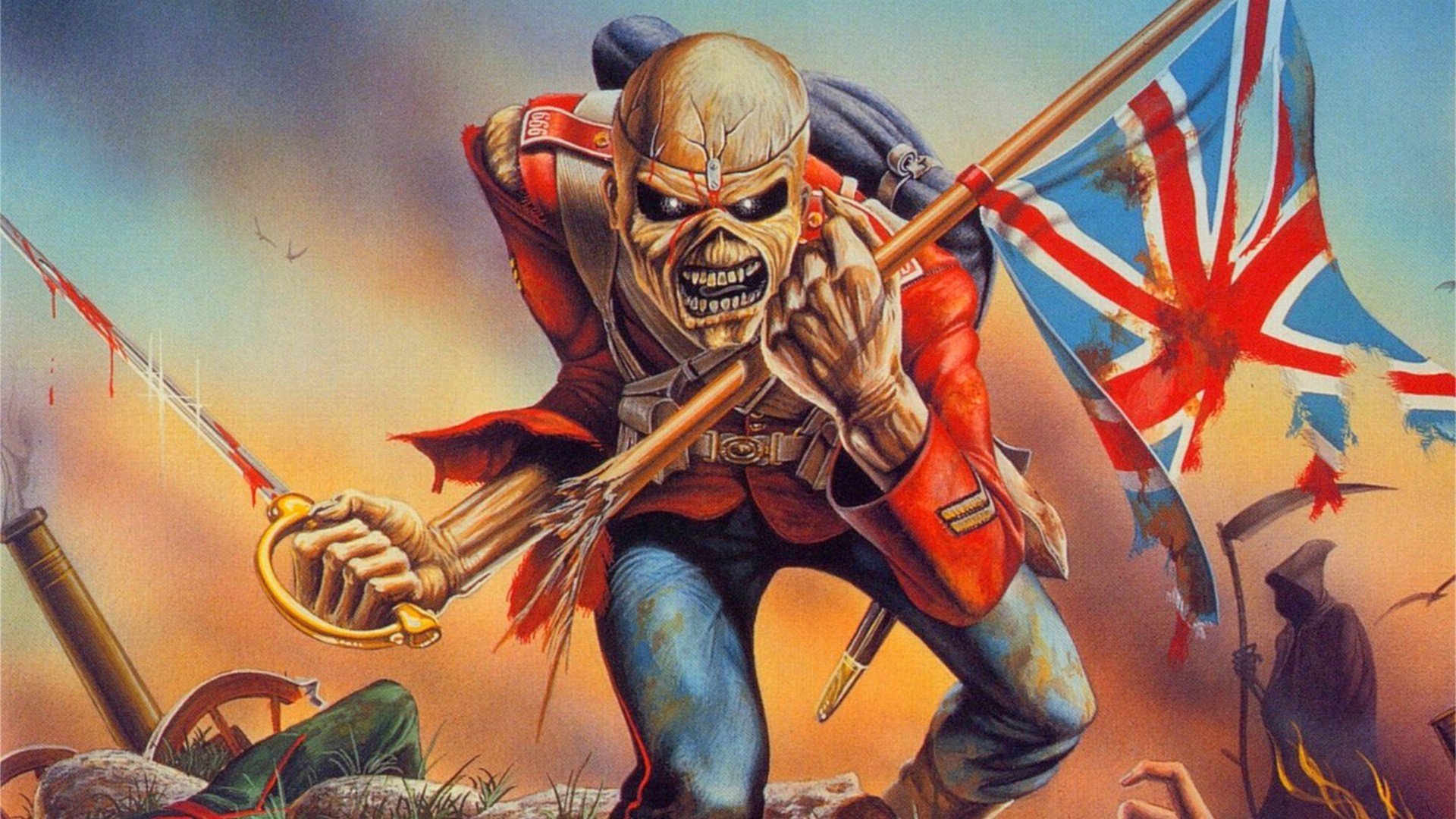 Iron Maiden, Eddie, Union Jack Wallpaper