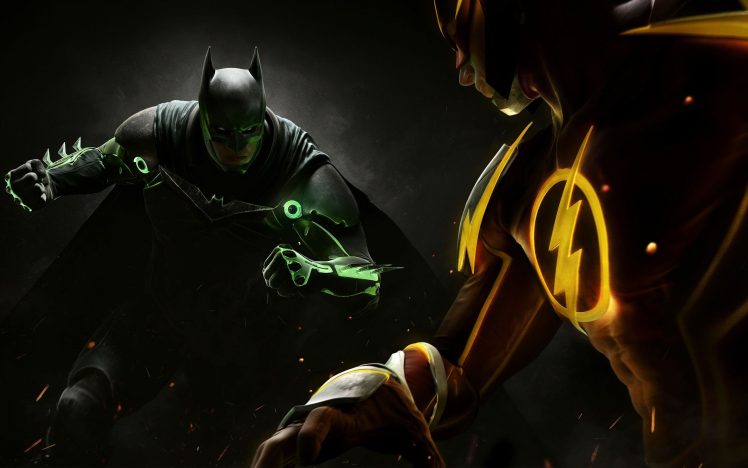 Injustice 2, DC Comics, Video games, Batman, The Flash HD Wallpaper Desktop Background