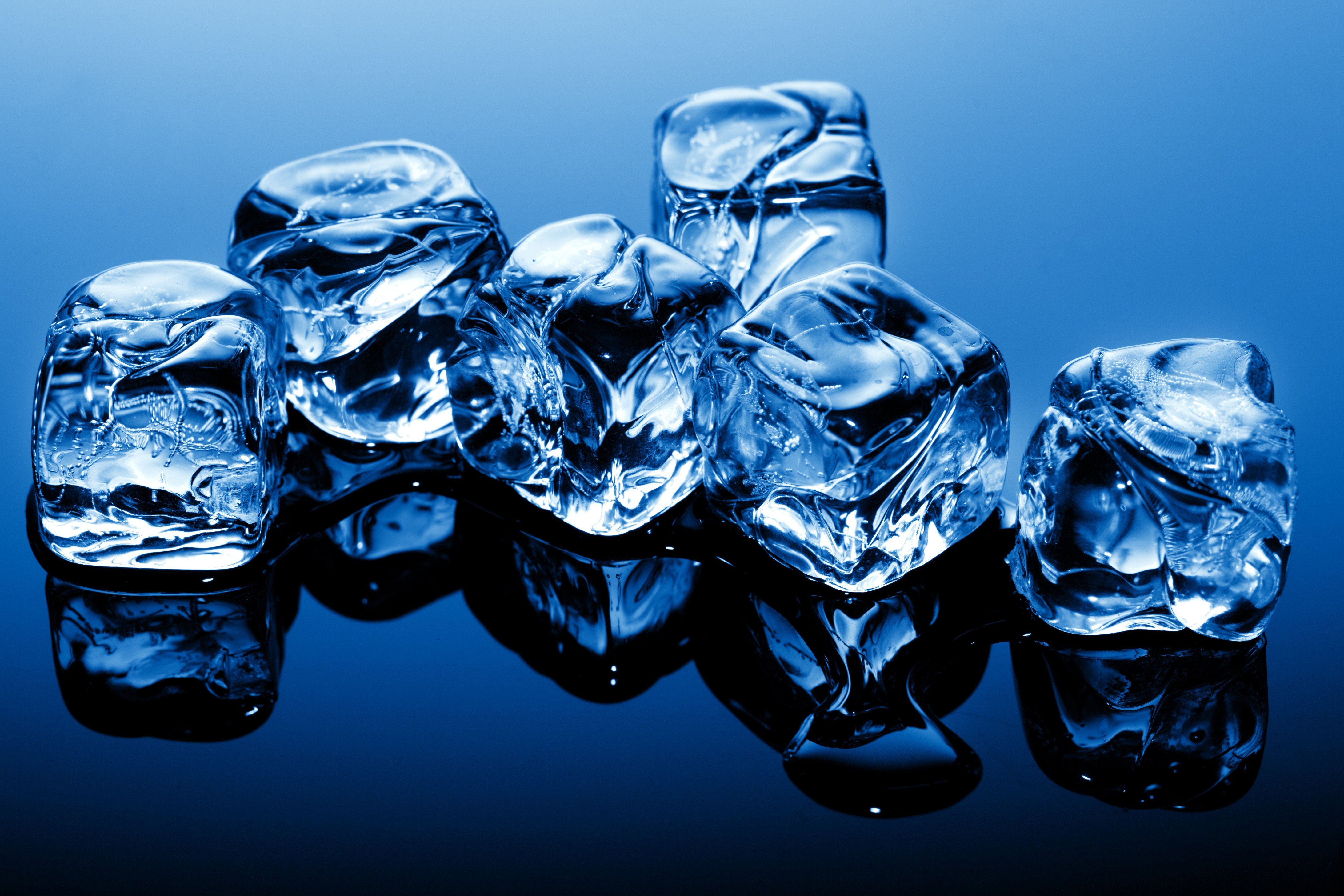 blue, Ice, Ice cubes Wallpaper