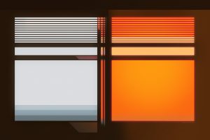 minimalism, Digital lighting, Window, Warm colors, Geometry