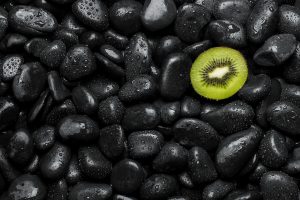 kiwi (fruit), Water drops, Stones, Fruit
