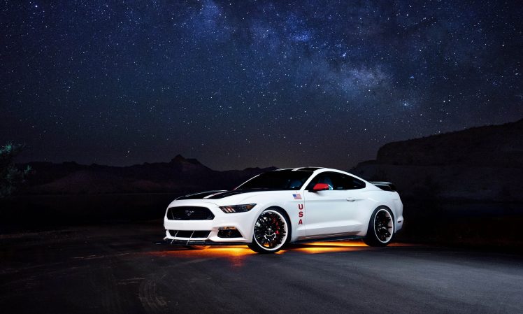 Ford Mustang, Night HD Wallpaper Desktop Background