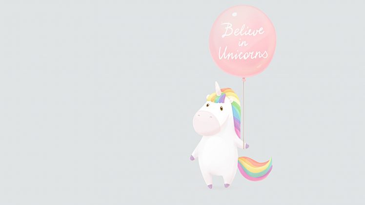 unicorns, Magic, Minimalism, Rainbows HD Wallpaper Desktop Background