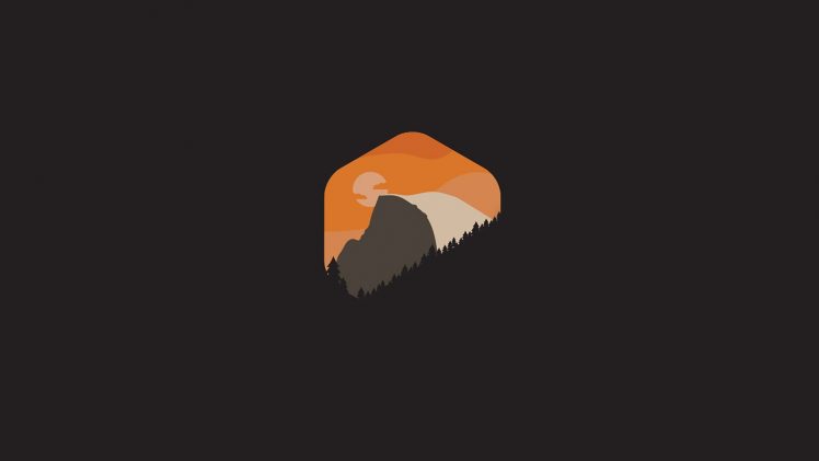 minimalism, Yosemite National Park, Half Dome HD Wallpaper Desktop Background