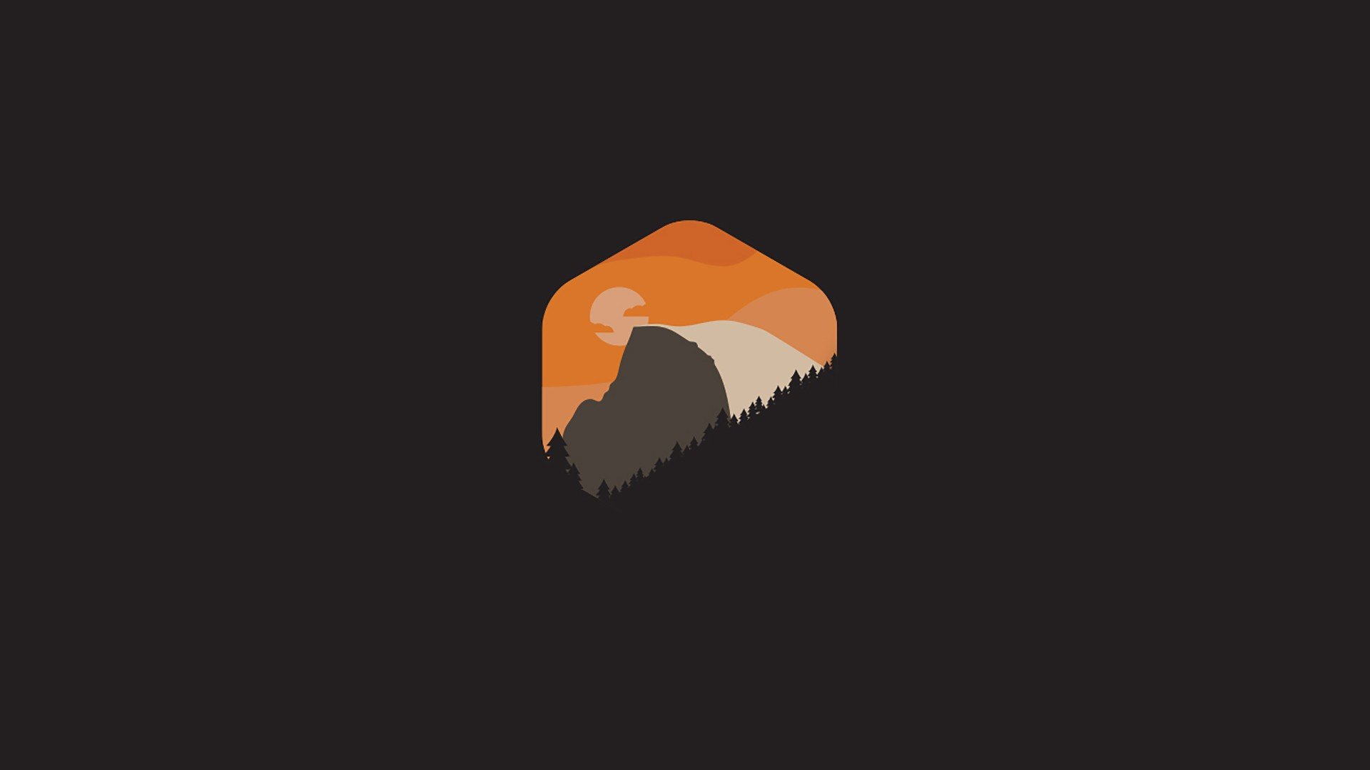 minimalism, Yosemite National Park, Half Dome Wallpaper