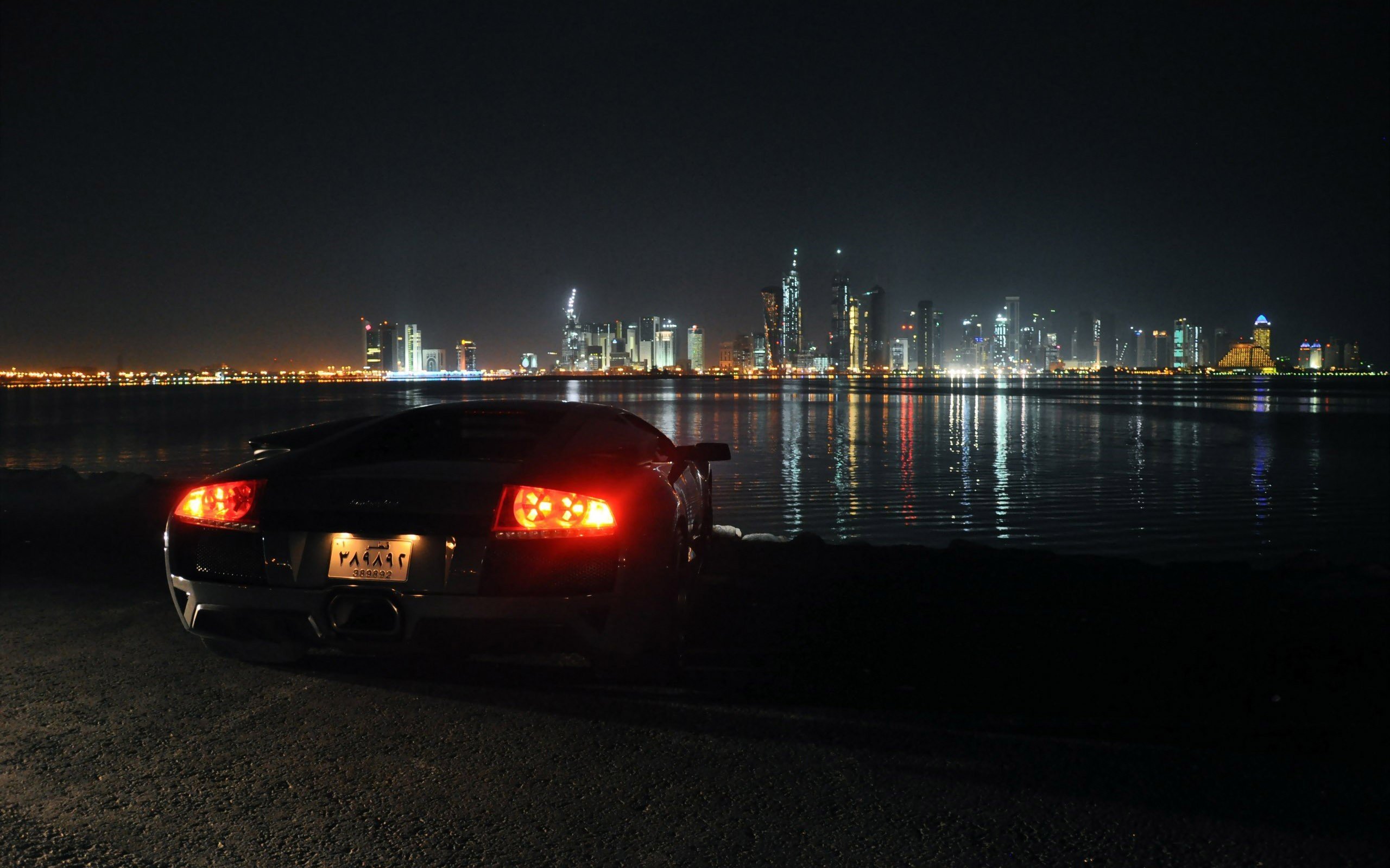 Lamborghini Murcielago, Night Wallpaper