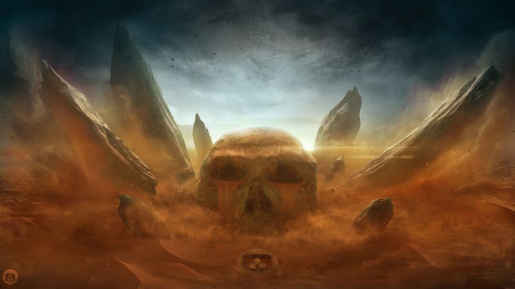 skull, Desert, Desktopography HD Wallpaper Desktop Background