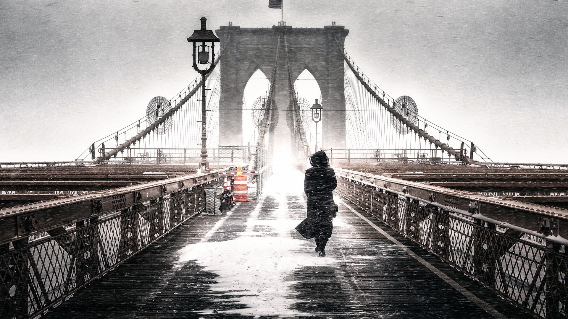 bridge, Rain, Photography Wallpaper
