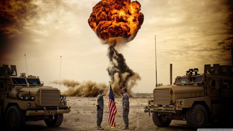 war, Esplosive, American flag, Military HD Wallpaper Desktop Background