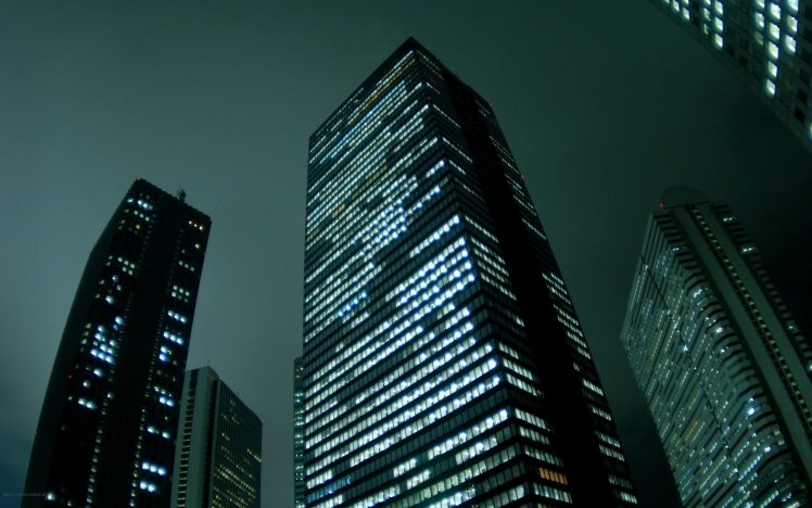 city, Skyscraper, Night HD Wallpaper Desktop Background