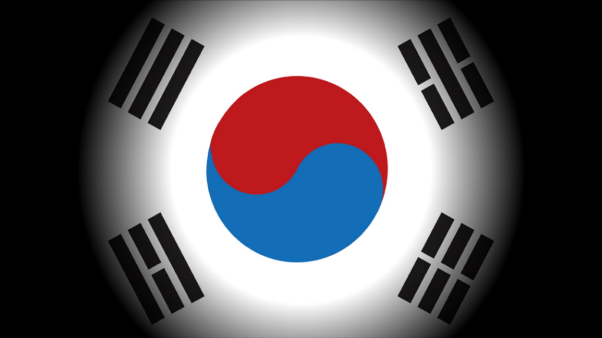 Asian, South Korea, Flag, Korean, Black, Taegeukgi Wallpaper
