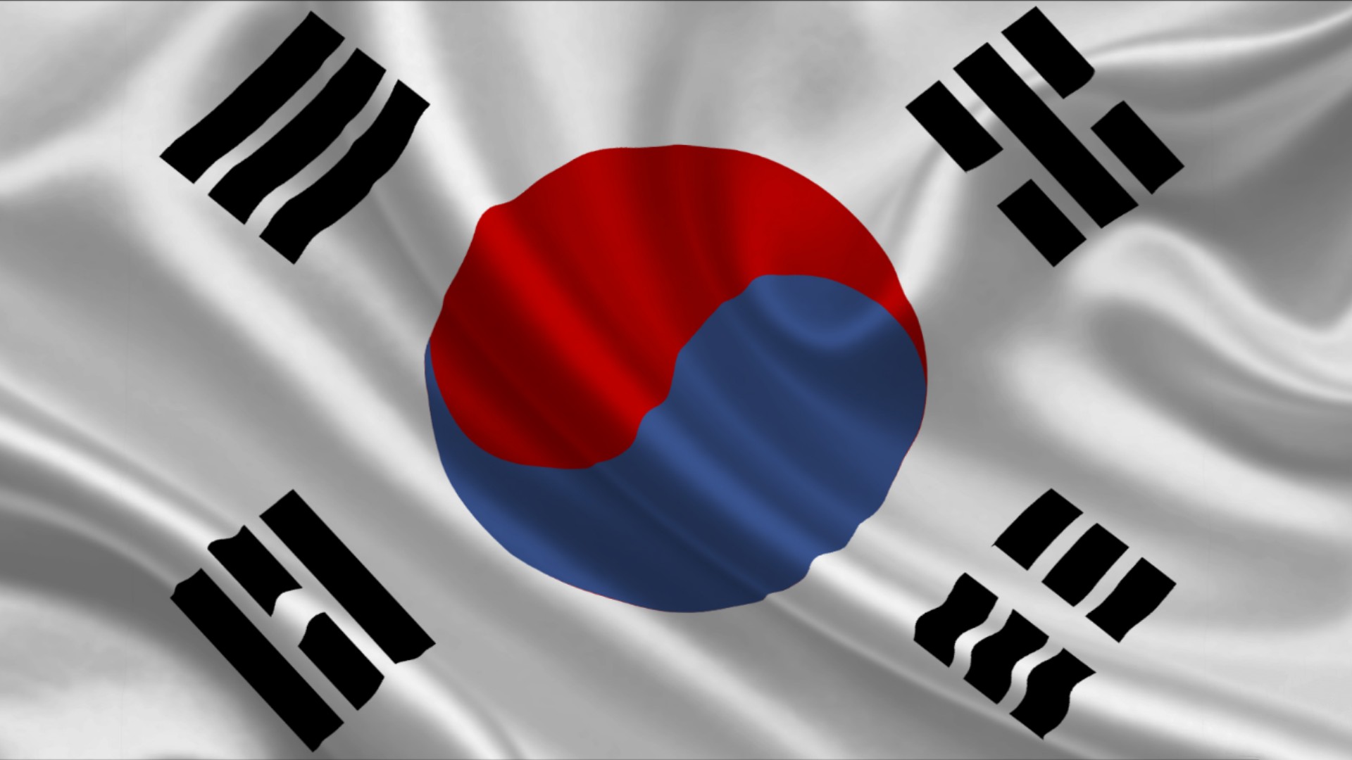 Asian, South Korea, Flag, Korean, White Silk, Taegeukgi 