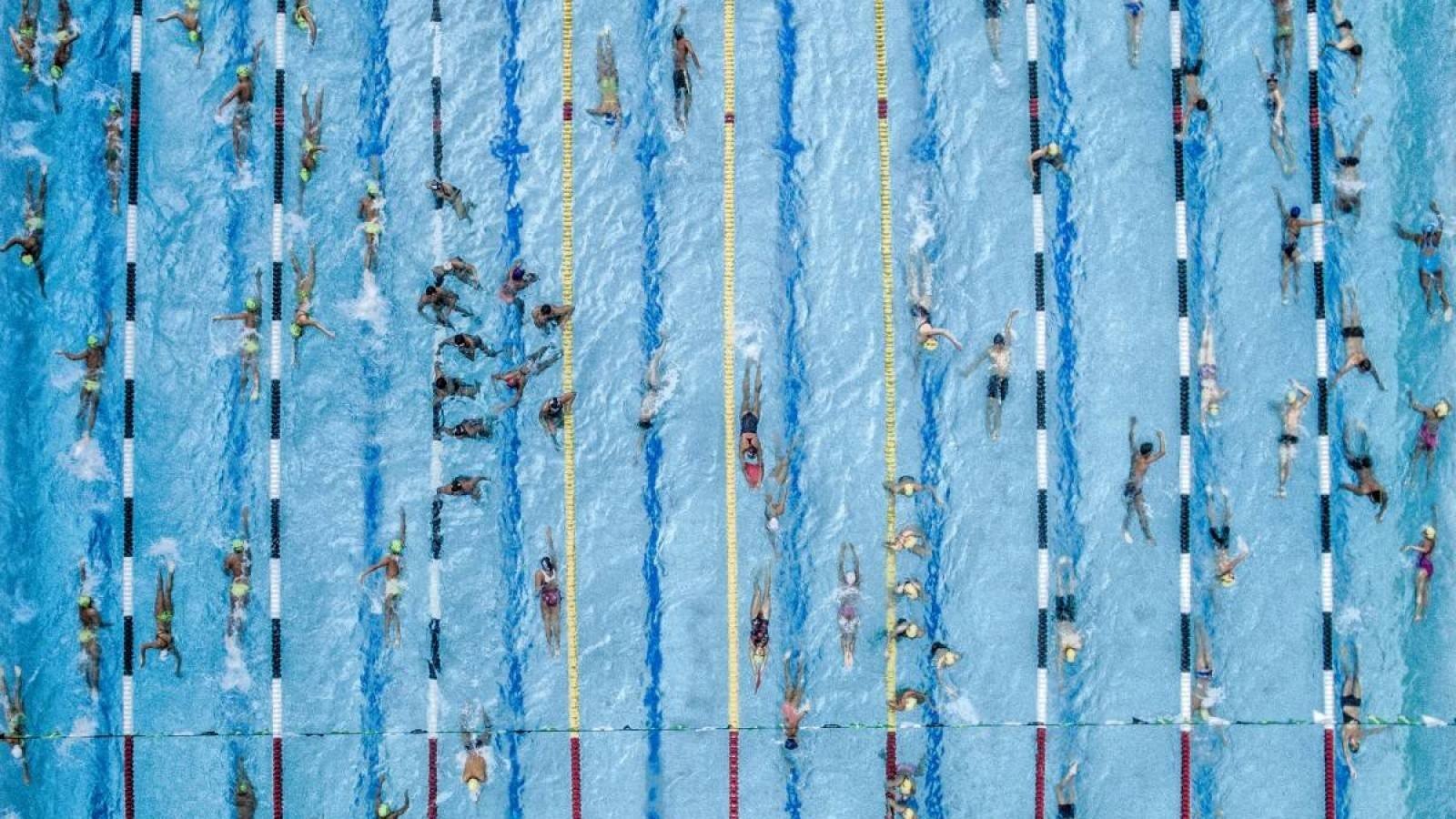 Juan Pablo Bayona, Drone, Swimming, Spain Wallpaper