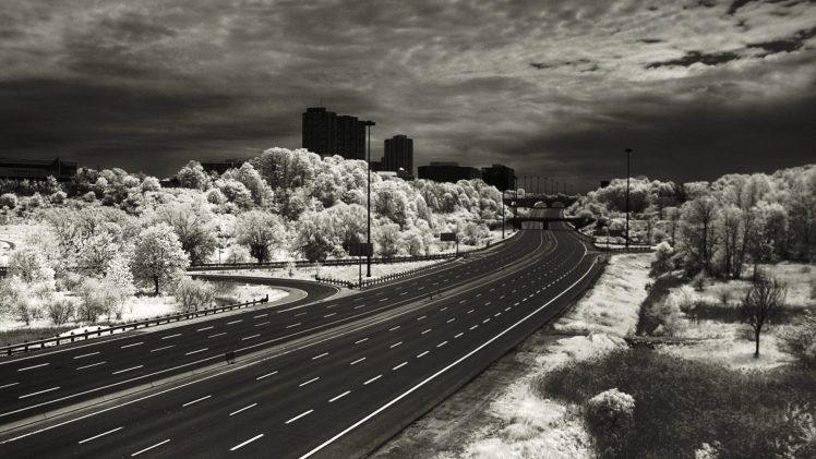road, Monochrome, Black, White HD Wallpaper Desktop Background