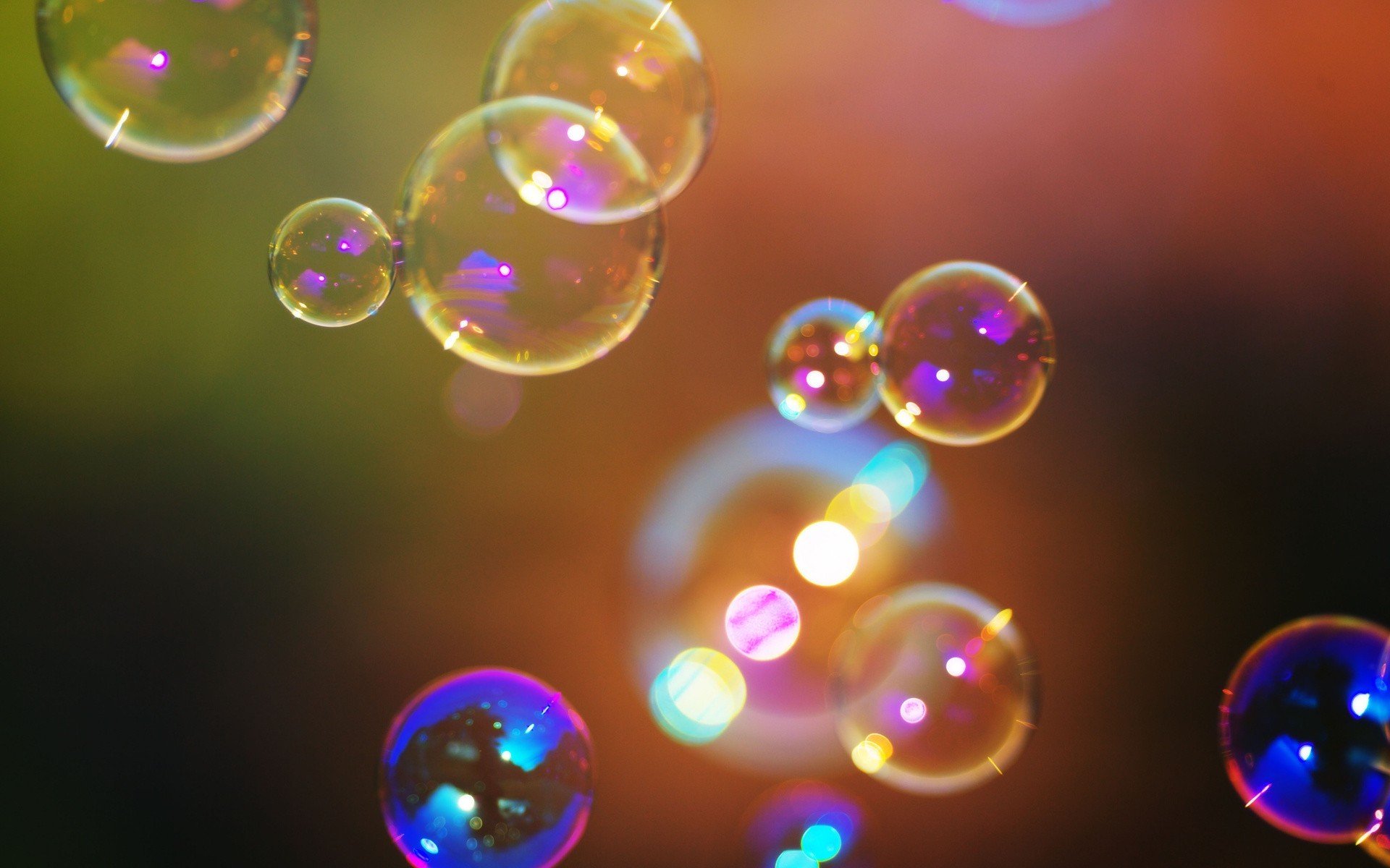 bubbles, Colorful Wallpaper