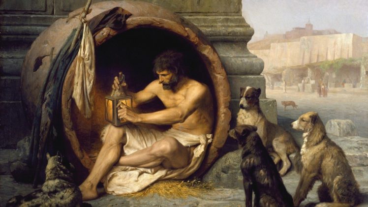 Jean Léon Gérôme, Diogenes, Painting, Philosophy, Artwork, Dog HD Wallpaper Desktop Background
