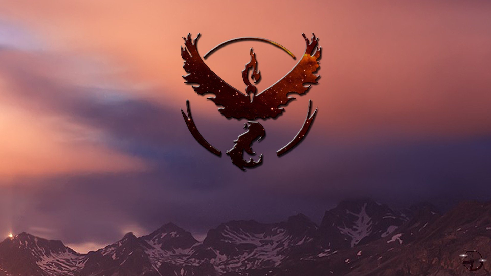 mountains, Team Valor, Pokemon Go, Pokémon Wallpaper