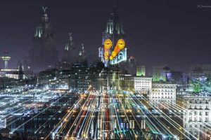 Liverpool, Night, Buildings, City, UK