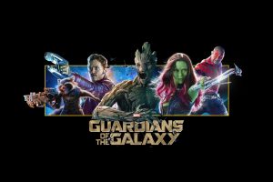 Guardians of the Galaxy, Typography, Marvel Comics, Black background