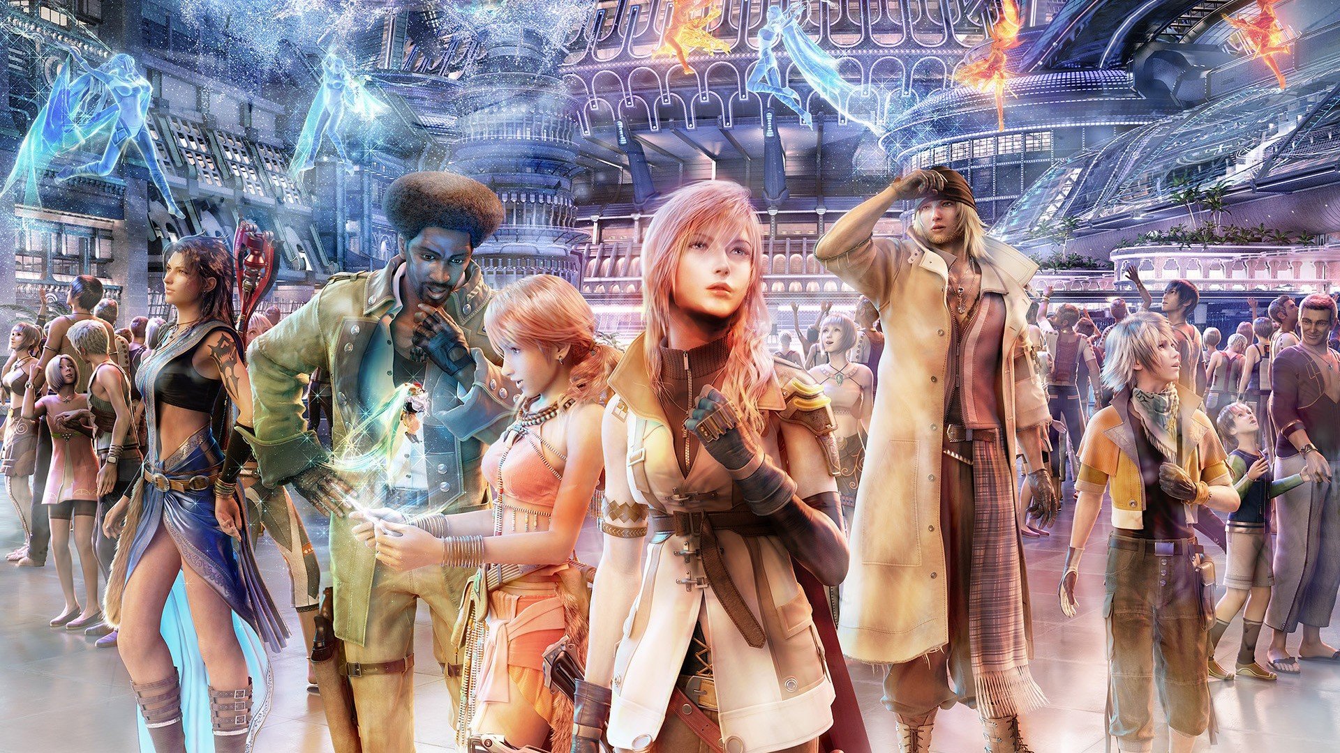 Final Fantasy, Final Fantasy XIII, Lightning XIII, Oerba Dia Vanille, Snow Villiers, Hope Estheim, Oerba Yun Fang, Sazh Katzroy Wallpaper