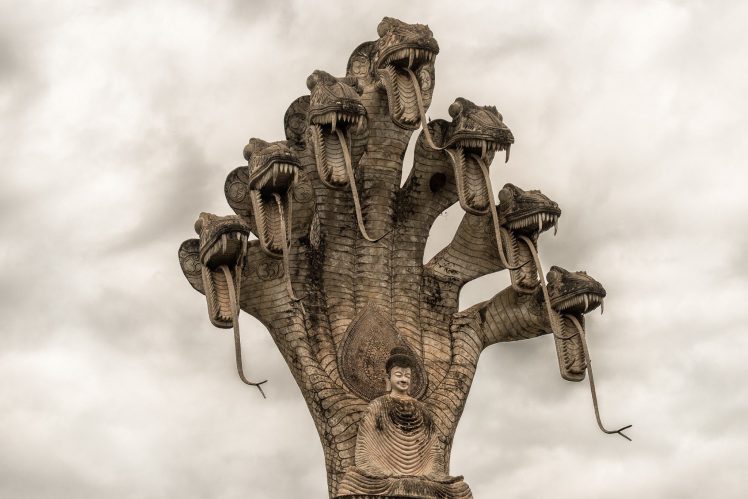 Buddha, Angry, Photography, Architecture, Snake, India, Statue HD Wallpaper Desktop Background