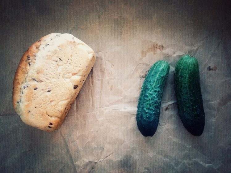 cucumbers, Bread, Food HD Wallpaper Desktop Background