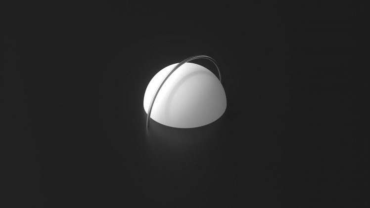sphere, Geometry, Simple, Minimalism, Planet, Blurred, Reflection, Black HD Wallpaper Desktop Background