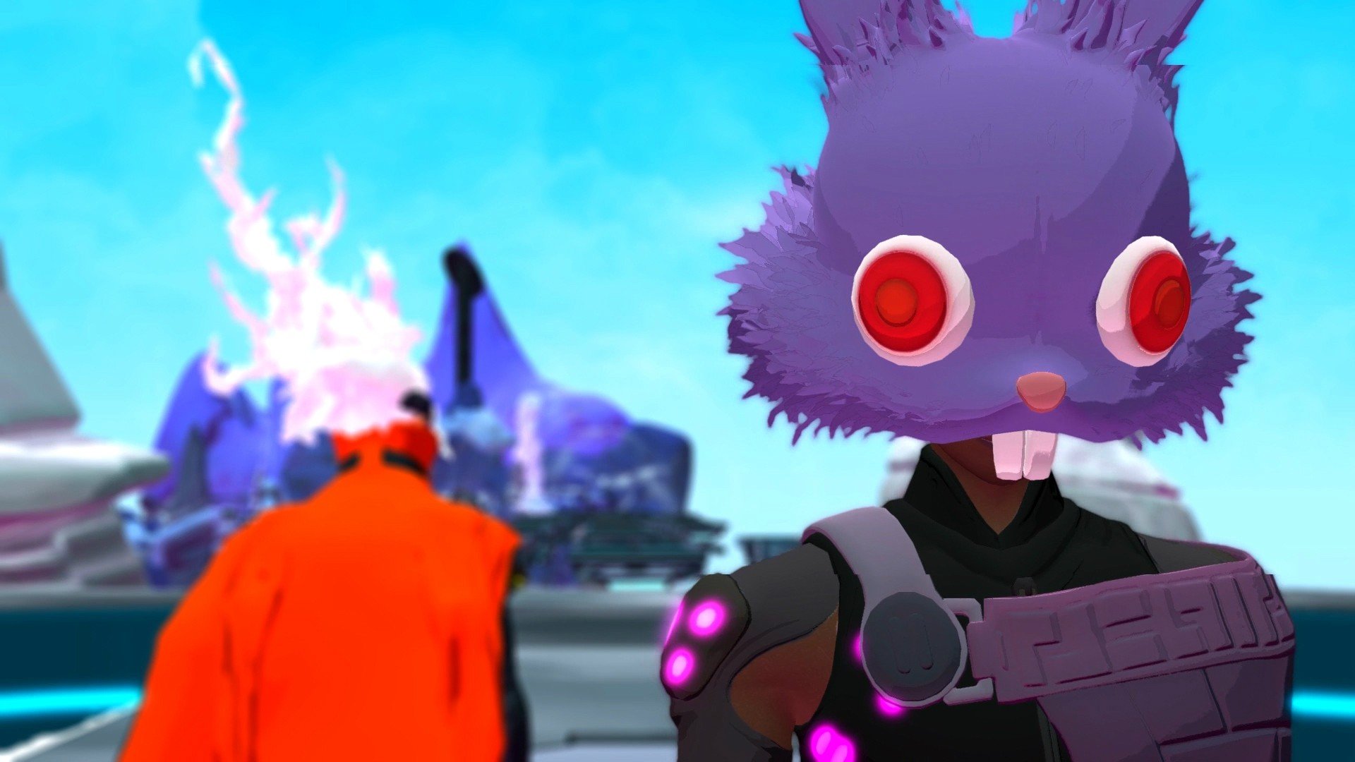 Furi, The Game Bakers, Takashi Okazaki, Samurai, Neon, Toxic, 1980s