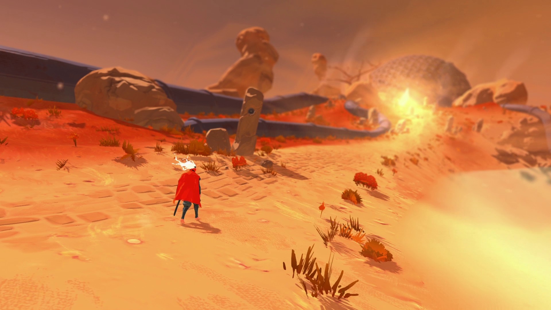 Furi, The Game Bakers, Takashi Okazaki, Samurai, Neon, Toxic, 1980s Wallpaper